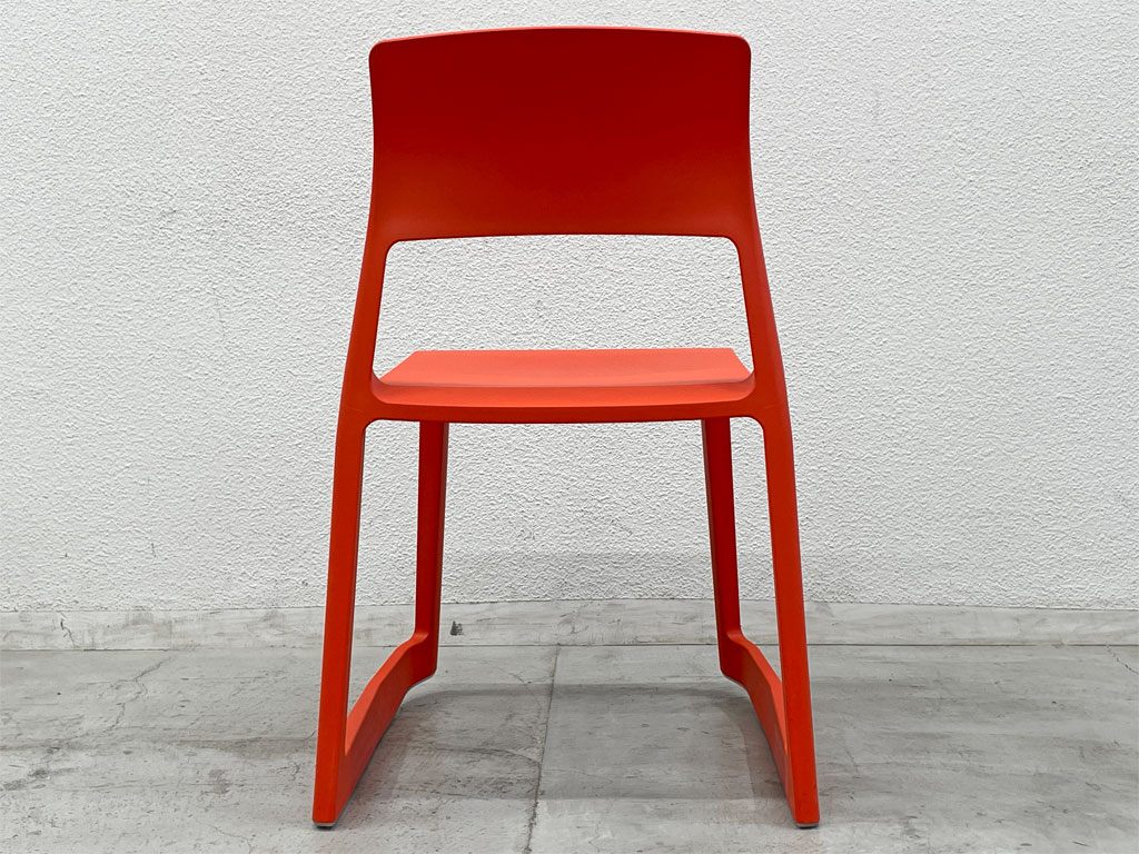 ヴィトラ Vitra ティプトン Tip Ton スタッキングチェア ポピーレッド デスクチェア チルト機能 定価約42,900円〓