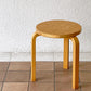 アルテック artek スツール60 Stool60 3本脚 2003年 スツール60の70周年記念 ゴールドプレート 限定モデル カーリーバーチ材 アルヴァ・アアルト 北欧家具 希少 ◇