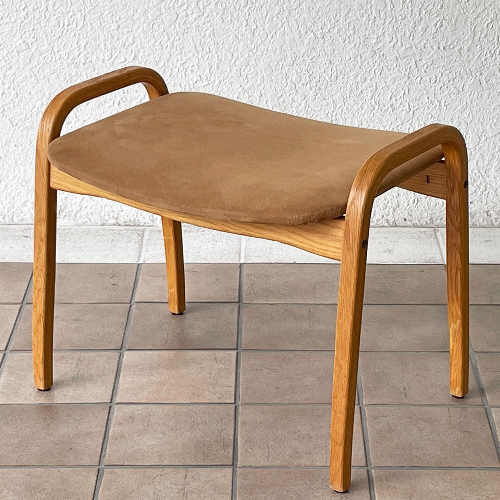 スウェデッセ SWEDESE ラミノスツール Lamino Stool オットマン イングヴェ・エクストロム Yngve Ekström ファブリック スウェード ベージュ 北欧 ◇