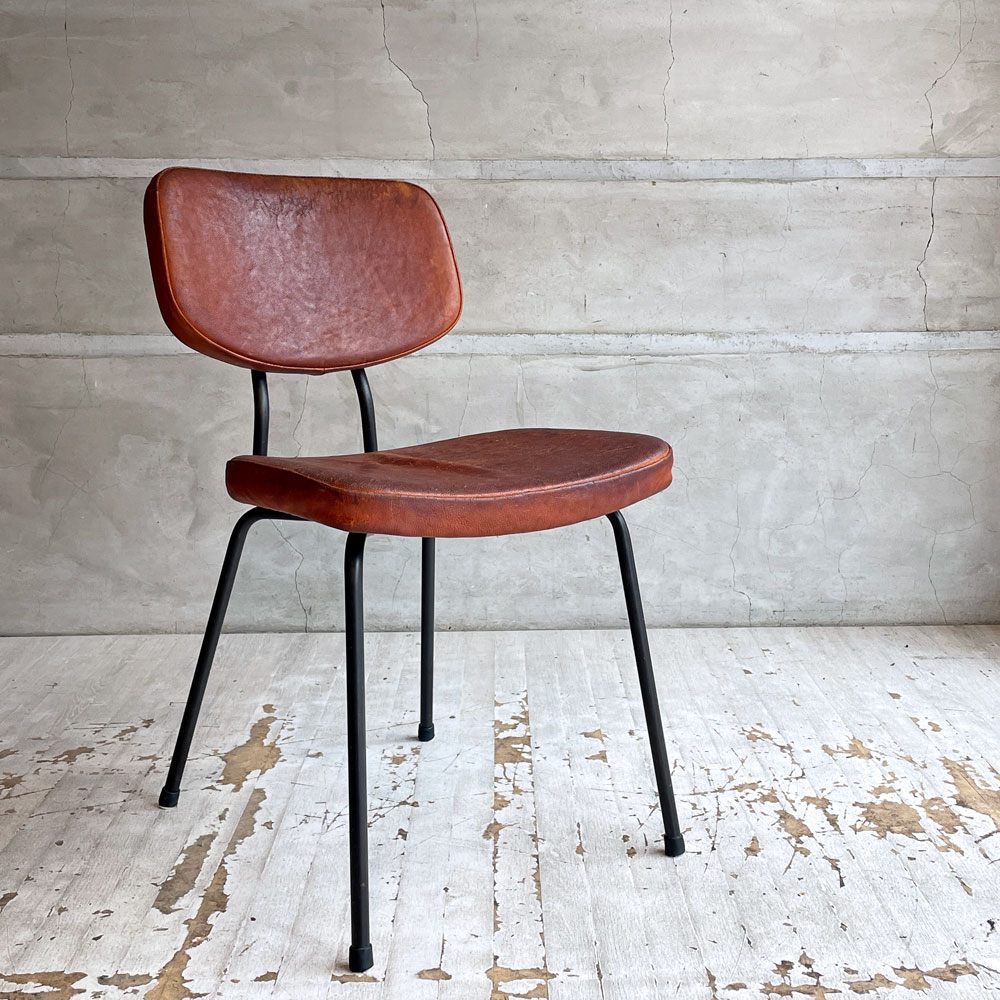 トラックファニチャー TRUCK FURNITURE スット ダイニングチェア SUTTO DINING CHAIR レザー×スチールフレーム インダストリアル ♪
