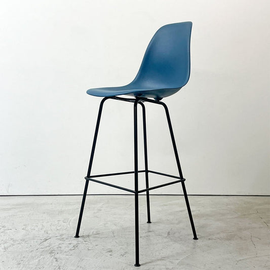 ハーマンミラー Herman Miller イームズプラスチックシェルスツール バーハイトスツール H115.5cm ポリプロピレン製 ブルー ミッドセンチュリー A ●