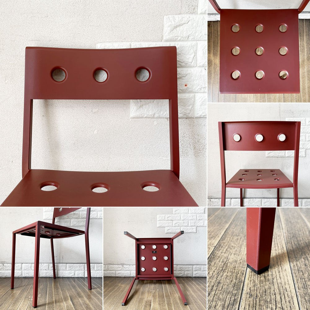 ヘイ HAY バルコニーチェア BALCONY CHAIR ダイニングチェア スタッキング スチール アイアンレッド ロナン & エルワン・ブルレック 北欧 デンマーク 定価44,000- A ◎