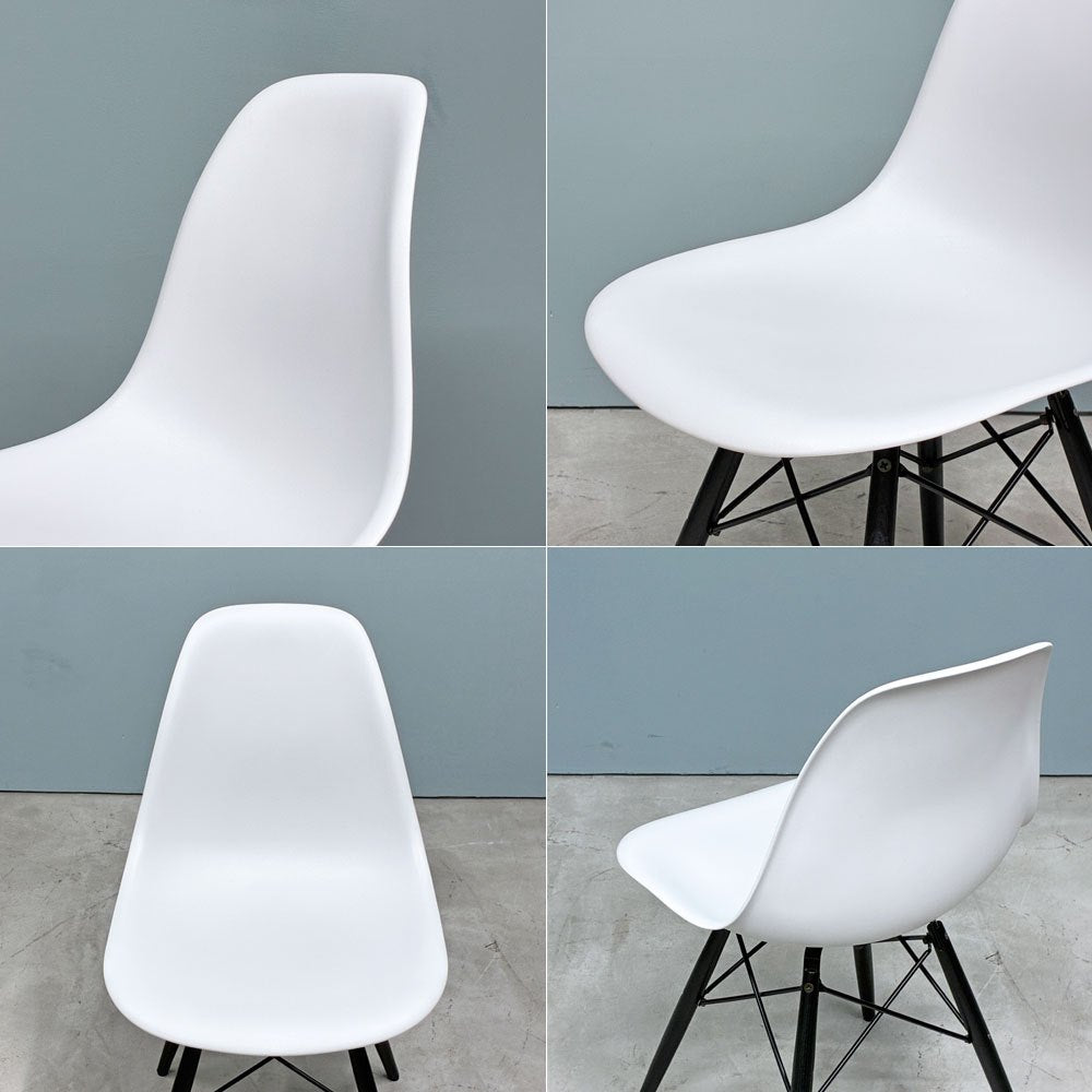 ハーマンミラー HermanMiller サイドシェルチェア ドゥエルレッグ DSW アルパイン × エボニー ポリプロピレン製 イームズ ミッドセンチュリー A ◎