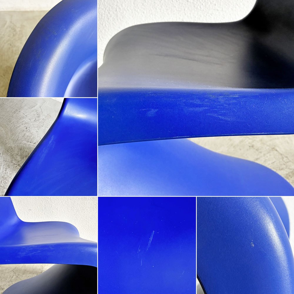 ヴィトラ vitra パントンチェア Panton Chair ブルー 屋内外使用可 ヴェルナー・パントン 旧モデル 廃番カラー ミッドセンチュリー スペースエイジ A 〓