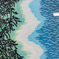 浦田周社 木版画 三保の松原 AP 12.5×28.5cm（スクリーンサイズ） 1984年 額装品 ●