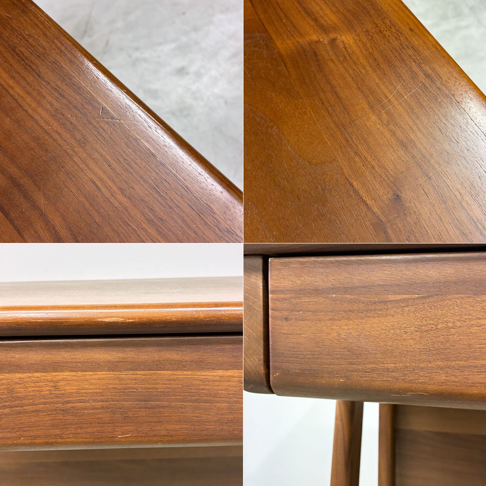 一世紀 ISSEIKI FRINK-2 DESK 130 ウォールナット材 W130cm 学習机 ワークデスク 引き出し付き 旧モデル ◎
