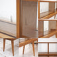 パシフィックファニチャーサービス PACIFIC FURNITURE SERVICE オーク材 ガラスキャビネット 両面 オーダーメイド ●