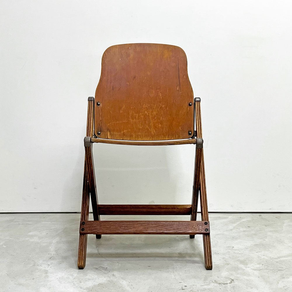 アメリカンシーティングカンパニー AMERICAN SEATING COMPANY フォールディングチェア 折り畳み USビンテージ インダストリアル B ●