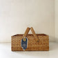 ラルフローレン Ralph Lauren ガーデン GARDEN ラタン製バスケット ボトルキャリー ハンドル＆仕切り付 35×26.5cm アメリカ 希少 ◎