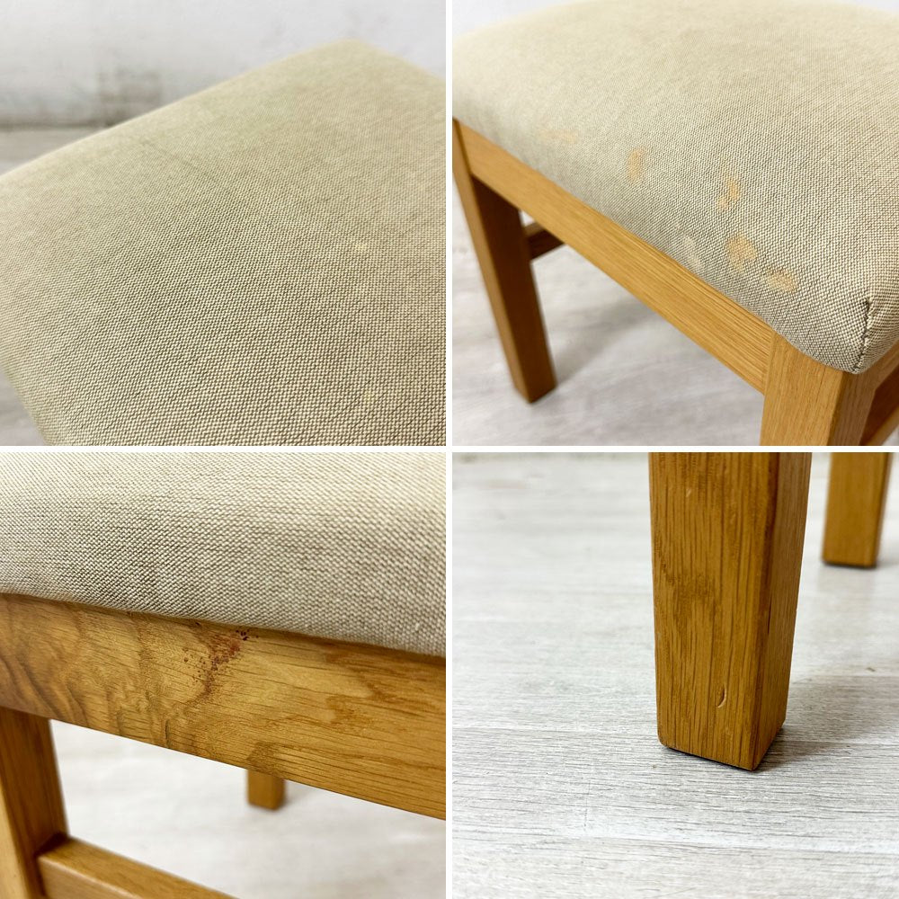 無印良品 MUJI タモ材 コンパクト ドレッサー 化粧台 デスク スツール付 W46cm ナチュラル 廃番 ●