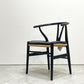 カールハンセン＆サン Carl Hansen & Son CH24 Yチェア ブラックラッカー × ペーパーコード オーク材 レザークッション付属 座面高43cm ハンス・J・ウェグナー 北欧 デンマーク ●