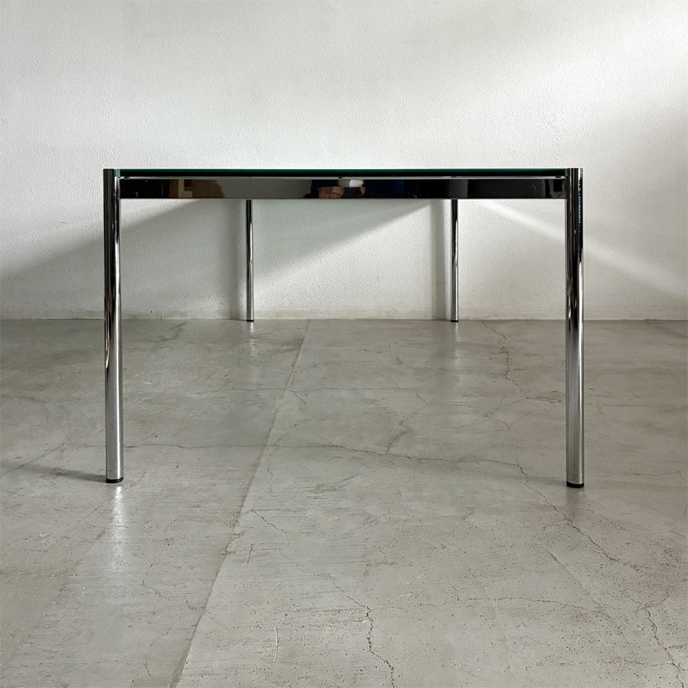 ユーエスエム ハラーシステム USM Modular Furniture ハラーテーブル デスク ダイニングテーブル W200×D100×H72/74cm ジェンティーレガラス 艶消し フロスト加工 リバーシブル 合計参考価格￥457,600-の品 オフィス家具 ミーティングテーブル 店舗什器 MoMA 〓