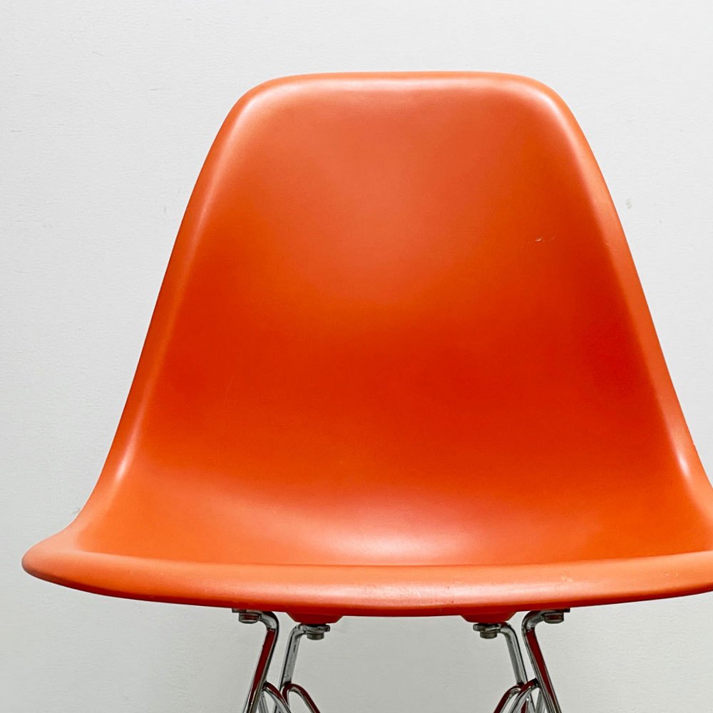 ヴィトラ Vitra サイドシェルチェア エッフェルベース ポリプロピレン製 オレンジ C&R イームズ ミッドセンチュリーデザイン ●