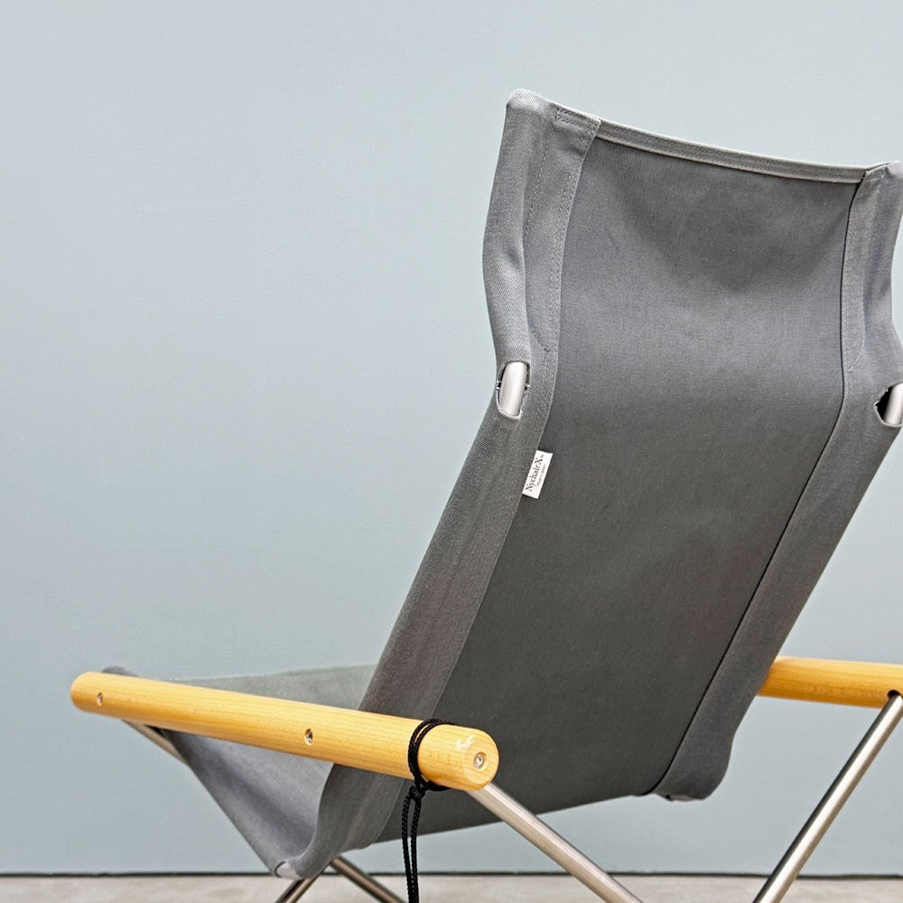 ニーチェアX NY chair X フォールディングチェア ロッキング 折り畳み ナチュラル×グレー MoMA 藤栄 新居 猛 ◎
