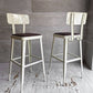 ダルトン DULTON スタンダードバーチェア Standard bar chair ハイチェア アイボリー スチール×ファブリック USビンテージスタイル 座面張替え済 参考定価¥28,600- A ♪