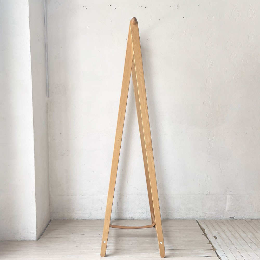 コサイン cosine ドレスラック ハンガーラック メープル材 レザー 折り畳み W76cm 旭川家具 ★