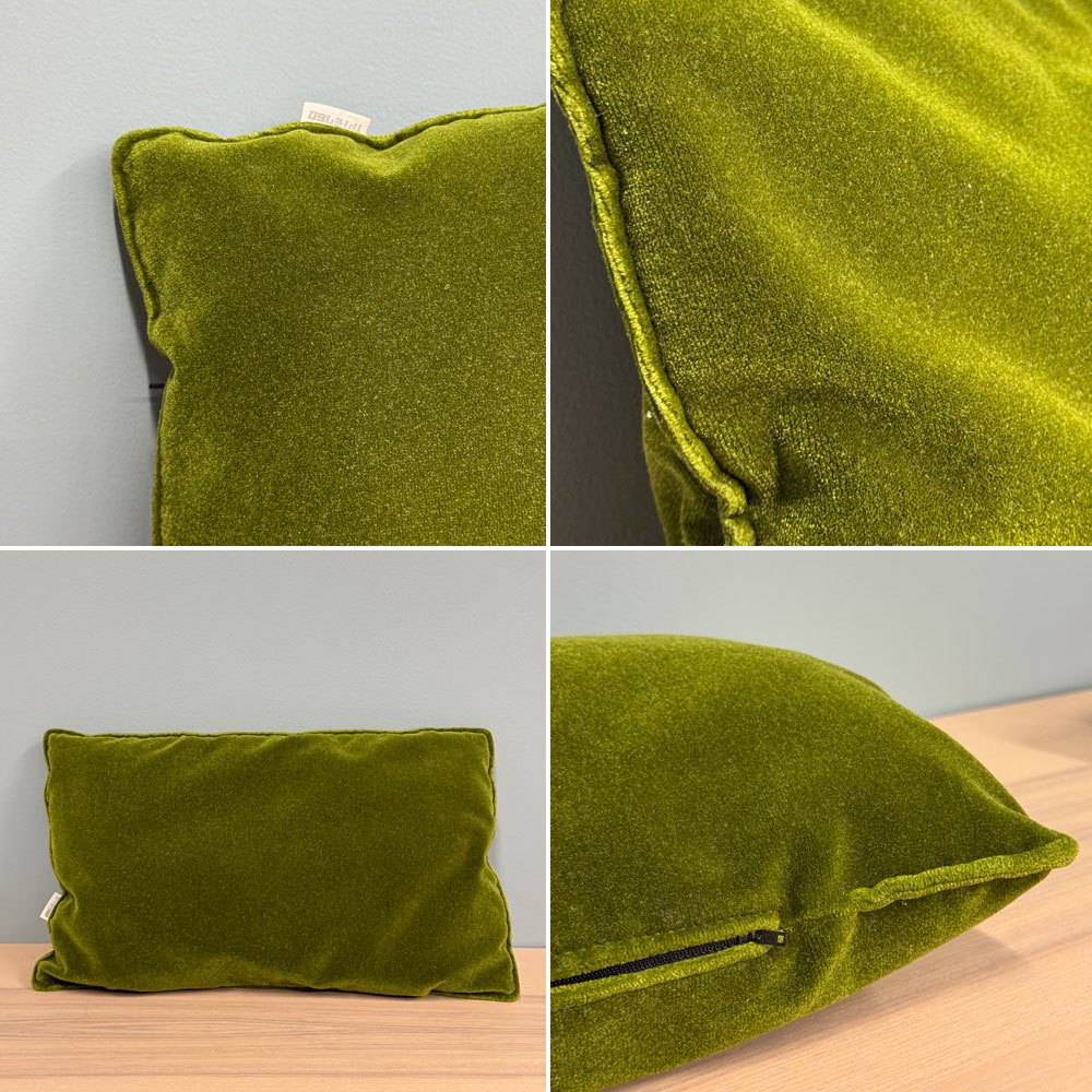 カリモク60 karimoku60 フェザー ハーフクッション モケットグリーン 2個セット ◎