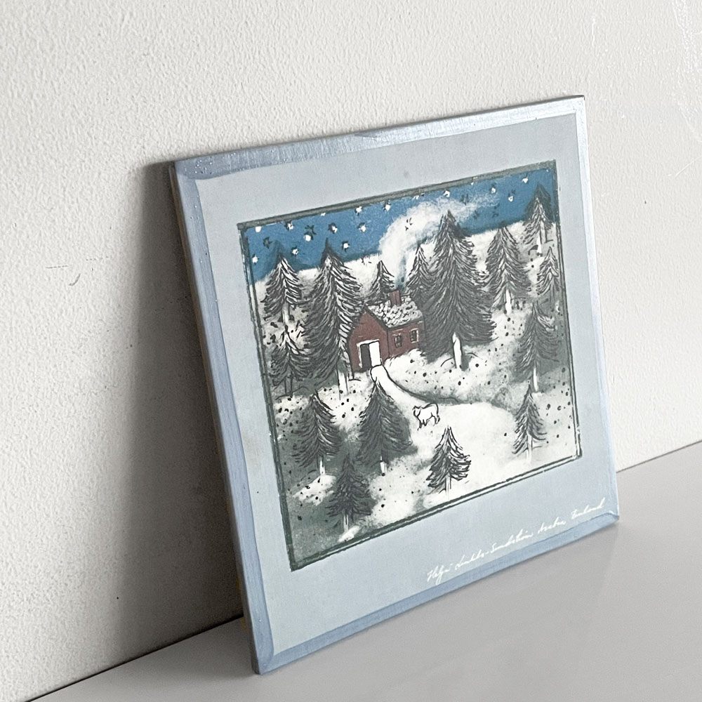 アラビア ARABIA コテージ モッキ Mokki 陶板 ウォールプレート W20cm ヘルヤ・リウッコ・スンドストロム ビンテージ フィンランド 北欧雑貨 ■