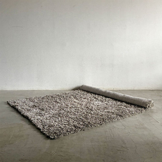 スプリングヴァレー SPRING VALLEY ミスティックシャギー Mystique Shaggy パイルラグ 190×300cm シルバー ポリエステル 展示品 〓