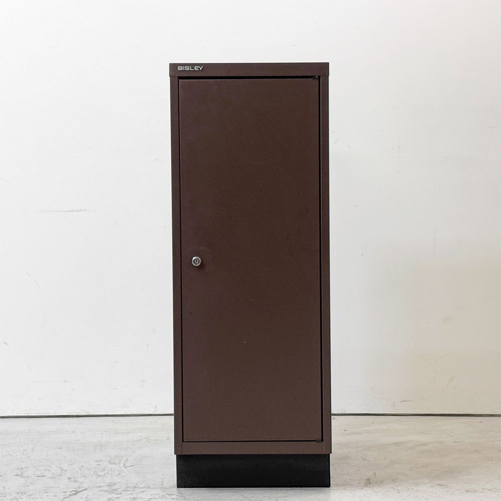 ビスレー BISLEY A4 39/1 キャビネット 1ドア 35x46xH94cm ブラウン オフィス 店舗什器 イギリス 鍵付き ●