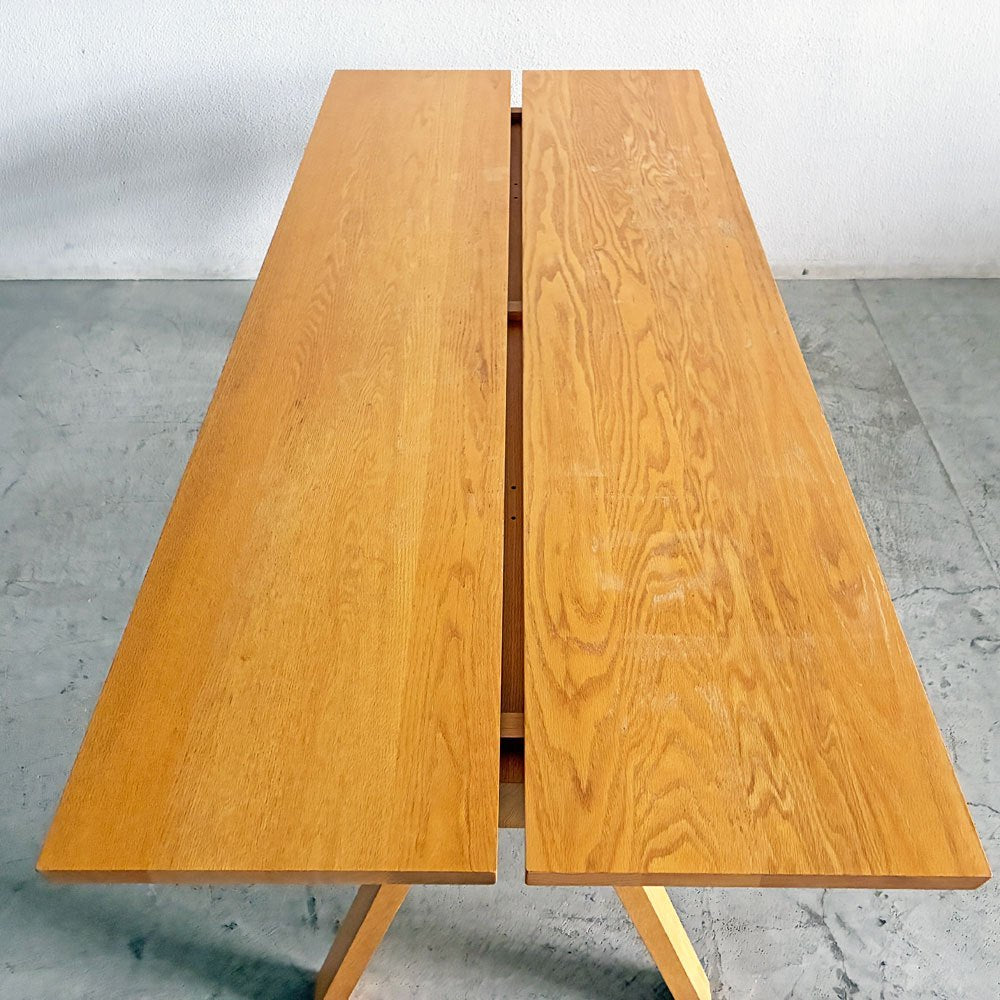 アリアケ ARIAKE サギョウテーブル Sagyo Table オーク材 トレイ付き ダイニングテーブル ワークデスク W200cm 芦沢啓治 定価￥264,000- 〓