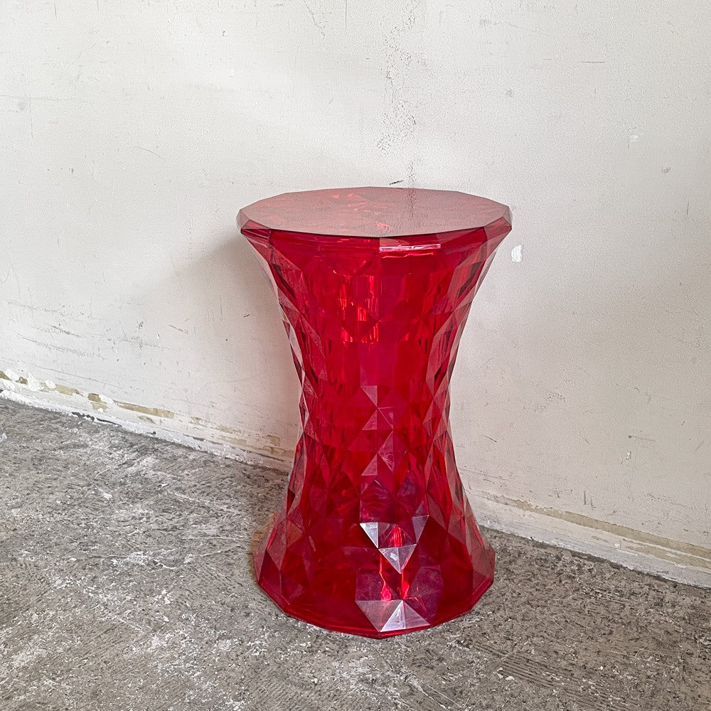 カルテル Kartell ストーン STONE スツール サイドテーブル H46cm ポリカーボネート レッド マルセル・ワンダース イタリア ■