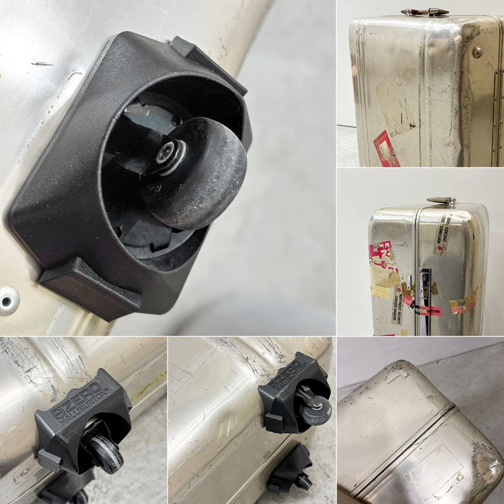 ゼロハリバートン ZERO HALLIBURTON 4輪 アルミニウム スーツケース トランク ダイヤルロック式 ビンテージ ●