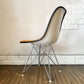 ハーマンミラー Herman Miller サイドシェルチェア FRP製 3rdビンテージ ホワイトシェル ナウガレザー キャメル系 エッフェルベース C&R イームズ ミッドセンチュリー ◎