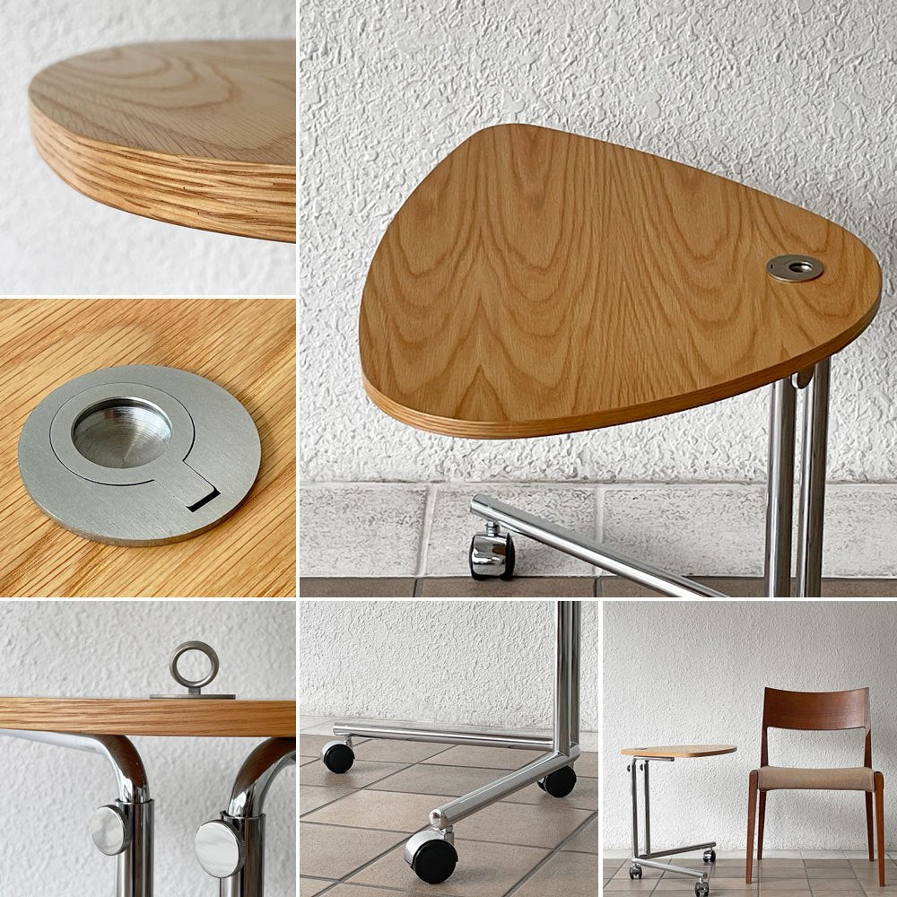 テクタ TECTA サイドテーブル K22R SIDE TABLE キャスター付き 高さ調整可 ドイツ バウハウス ACTUS取扱 展示品 定価99,000円以上 ◇