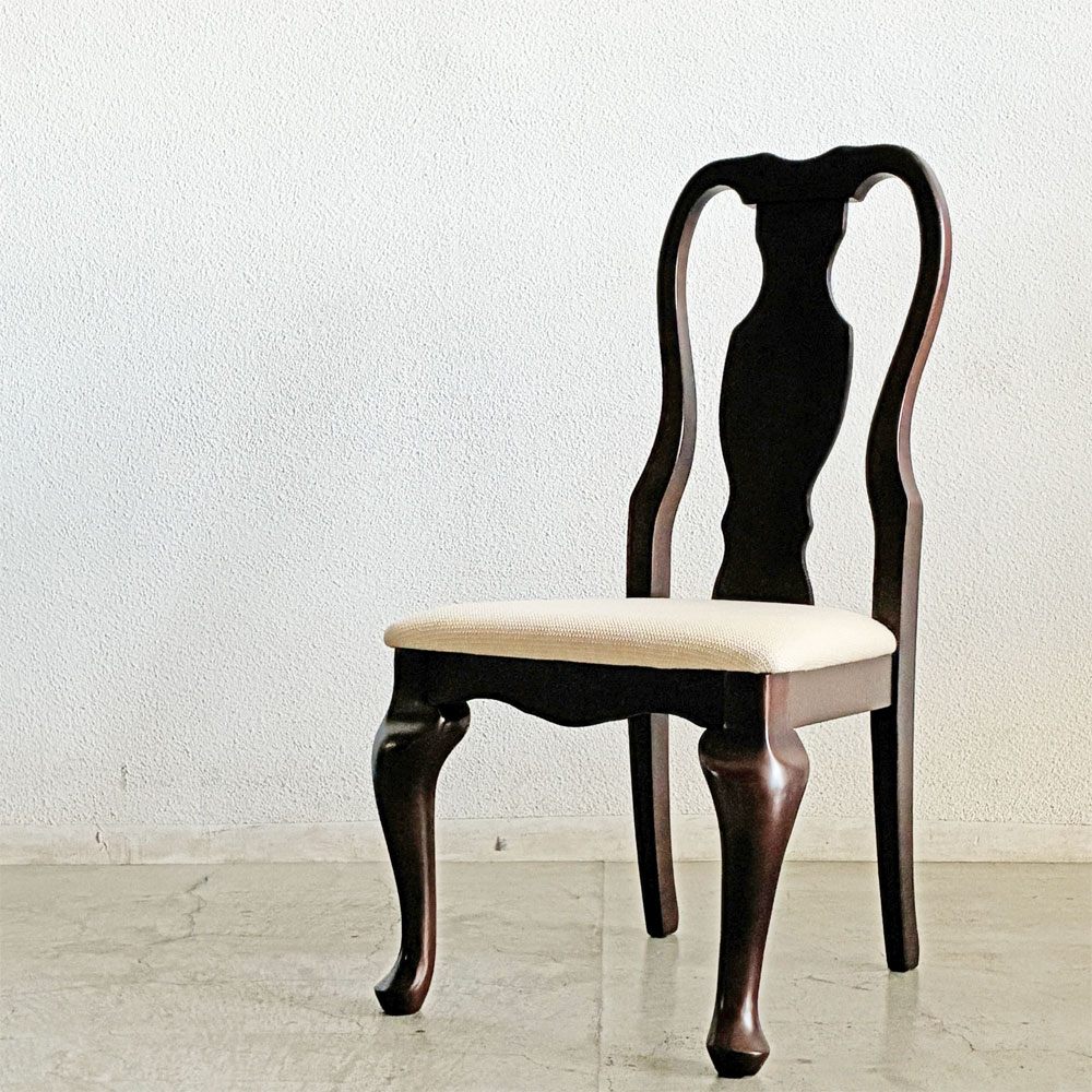イーセンアーレン ETHAN ALLEN クイーンアンスタイル ダイニングチェア 猫脚 クラシカルデザイン A 〓