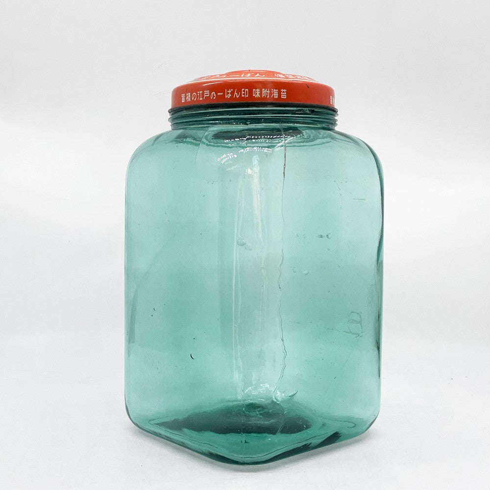 ジャパンビンテージ Japan Vintage 海苔瓶 キャニスター 昭和レトロ 花瓶 オブジェ 店舗什器 ●