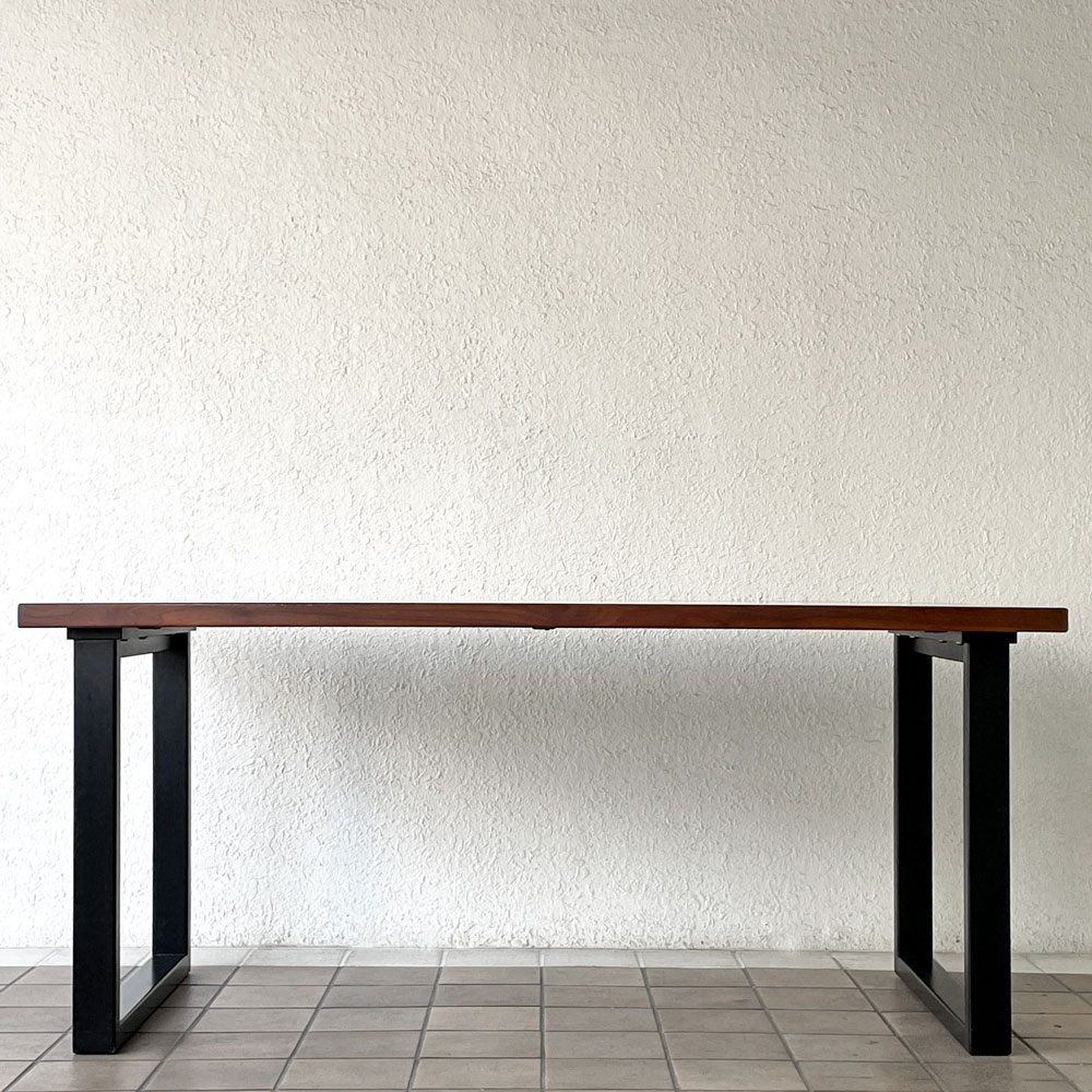 アクタス ACTUS エフジェイ FJ ダイニングテーブル ウォールナット材 W165cm コの字脚 ナチュラルモダン ◇