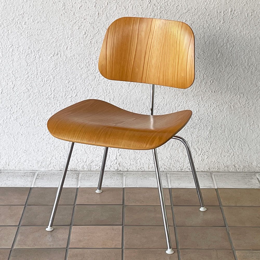 ハーマンミラー Herman Miller プライウッドダイニングチェア DCM アッシュ材 メタルレッグ C&R イームズ ◇