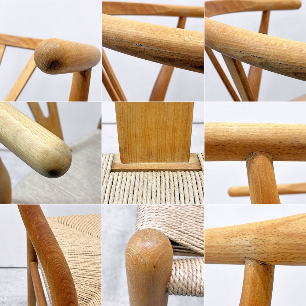 カールハンセン＆サン Carl Hansen & Son CH24 Yチェア オイルフィニッシュ ビーチ材 ハンス・J・ウェグナー デンマーク ペーパーコード張替済 日本仕様サイズ ビンテージ D ●