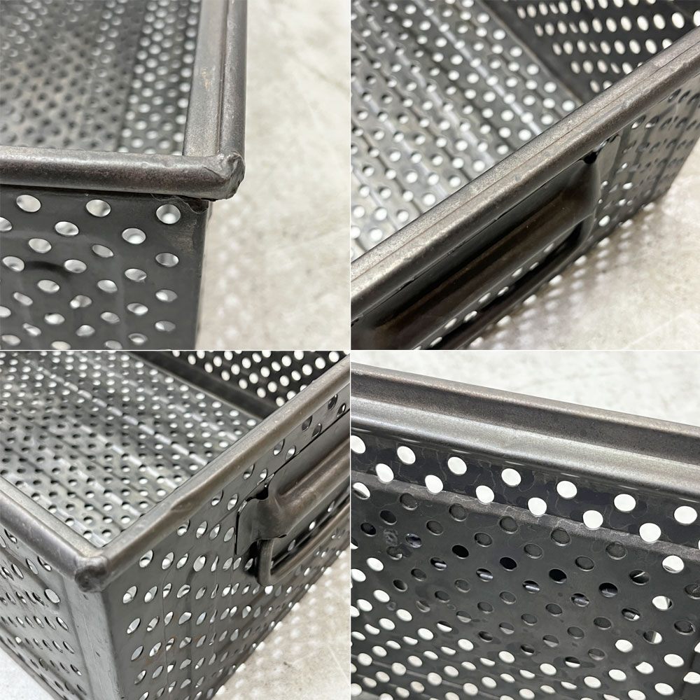 SCHAFER スタッキング ストレージボックス パンチングメタル インダストリアル ドイツビンテージ C ●