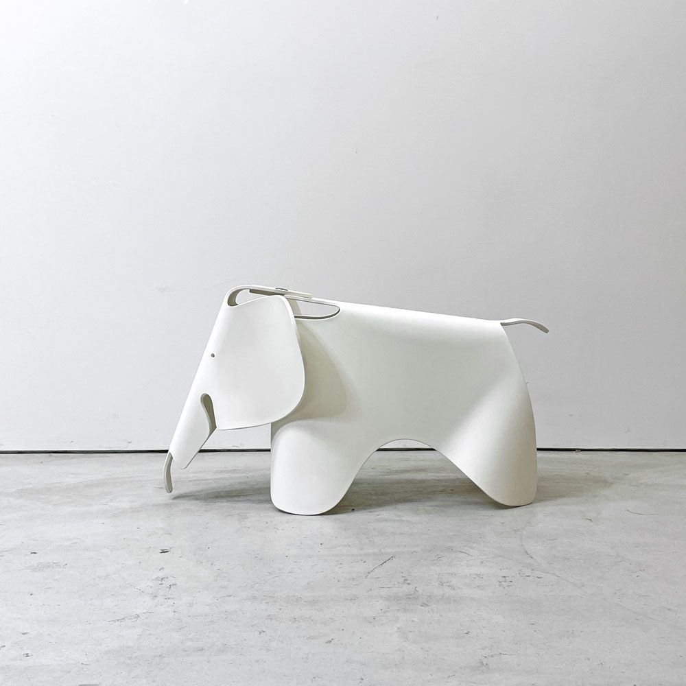 ヴィトラ Vitra イームズ エレファント Eames Elephant オブジェ チェア スツール ホワイト ポリプロピレン 箱付き 店舗什器 ●