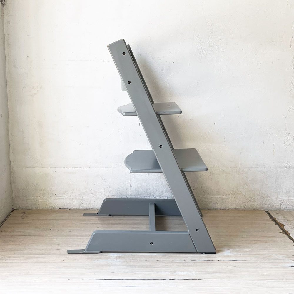 ストッケ STOKKE トリップトラップ TRIPP TRAPP ストームグレー ベビーチェア キッズチェア S/N4～ 延長グライダー付 ★