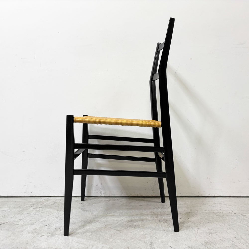 カッシーナ Cassina 699 スーパーレジェーラ SUPERLEGGERA チェア アッシュ材 ブラック 籐張り ジオ・ポンティ ●
