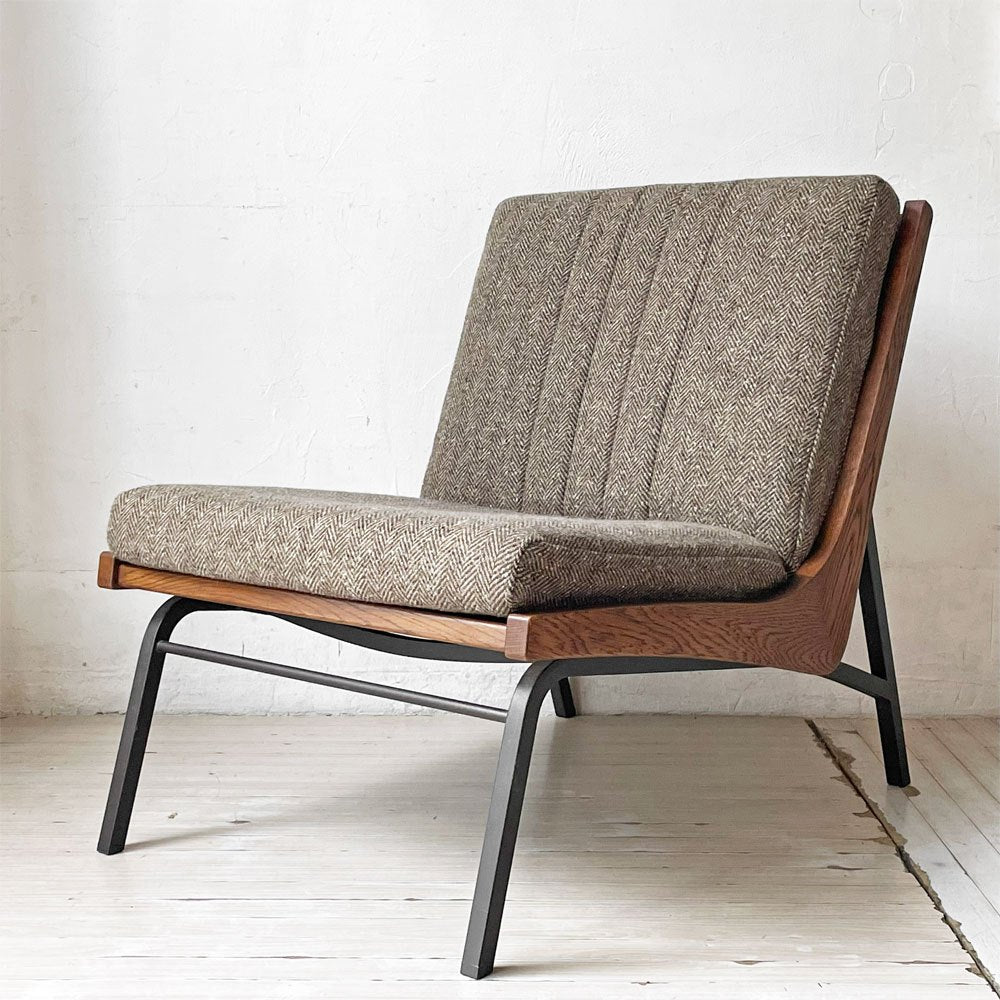 トラックファニチャー TRUCK FURNITURE ブーメランチェア BOOMERANG ナラ無垢材×スチール 1人掛けソファ 参考定価約14万円 ★