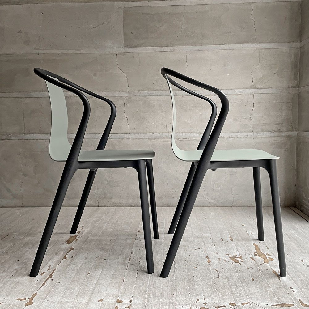 ヴィトラ Vitra Belleville Chair ベルヴィル アームチェア スタッキング ロナン & エルワン・ブルレック ポリアミド モスグレー 2脚セット ♪