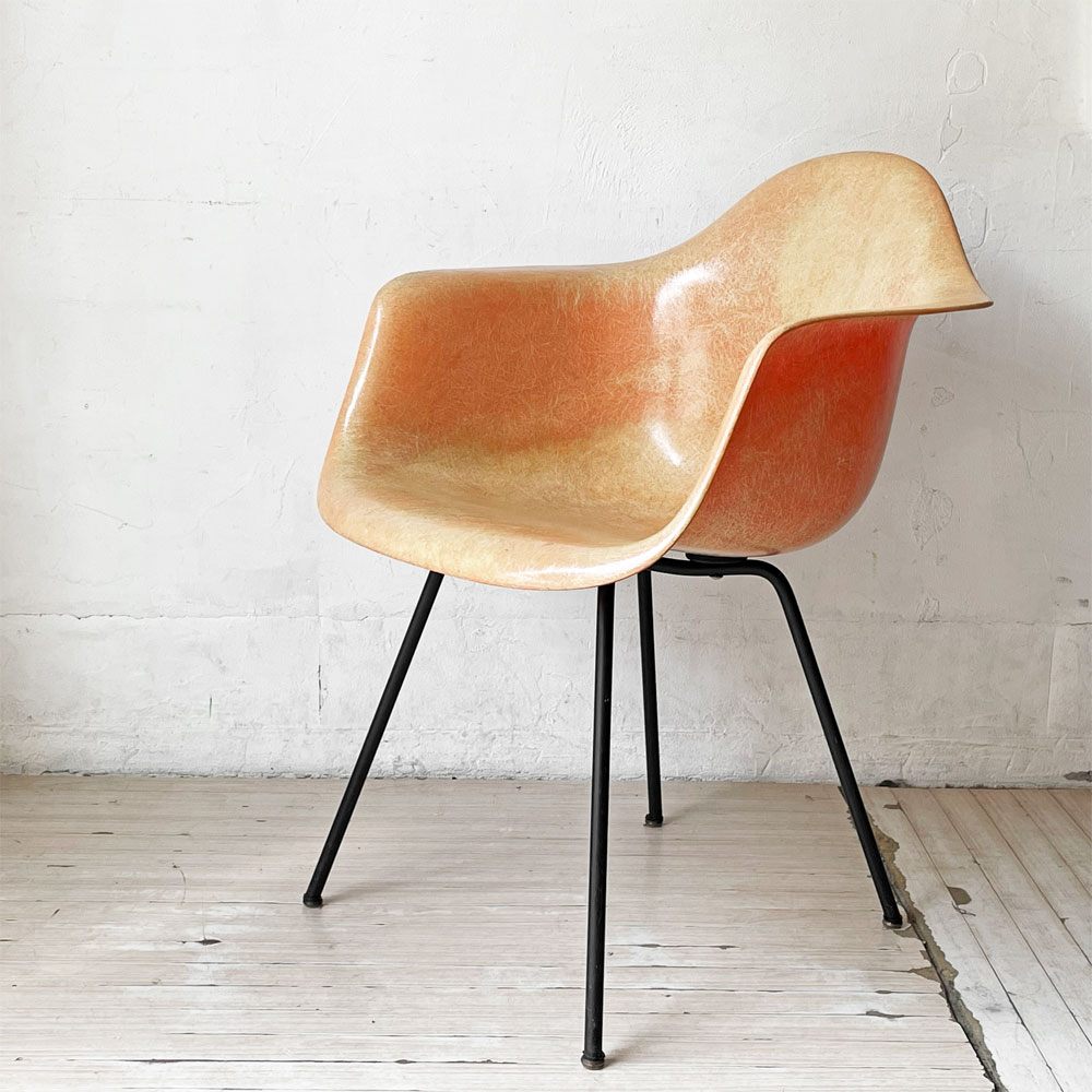 ゼニス ZENITH ハーマンミラー Herman Miller アームシェルチェア ファースト 1st Xベース オレンジ ロープエッジ C&Rイームズ 50sビンテージ 希少 ★