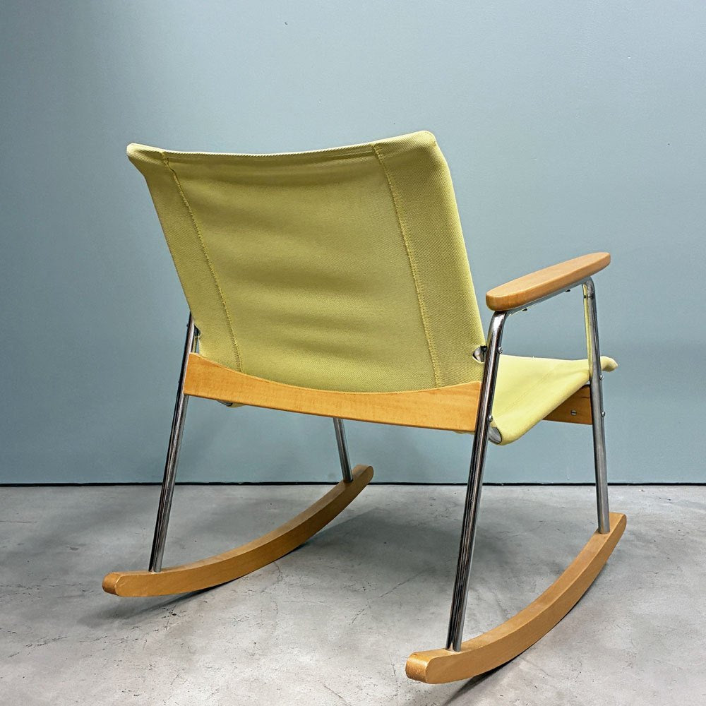 ニーチェア S NY chair S ロッキングチェア ラウンジチェア キャンバス イエロー 新居猛 廃盤 希少 ◎
