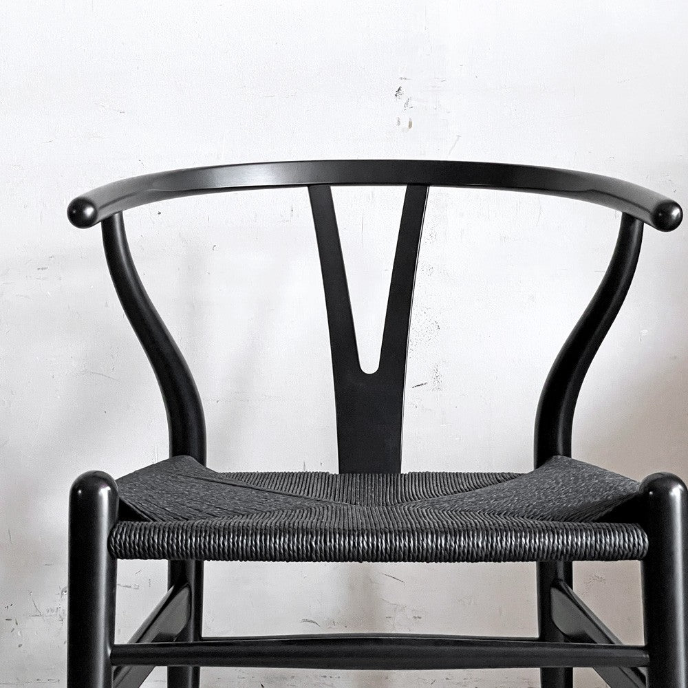 カールハンセン＆サン Carl Hansen & Son CH24 Yチェア ブラックラッカー×ブラックペーパーコード ビーチ材 ハンス・J・ウェグナー デンマーク 北欧家具 A ■