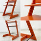 ストッケ STOKKE トリップトラップ TRIPP TRAPP ベビーチェア キッズチェア オレンジ S/N4～ ノルウェー 北欧家具 ●