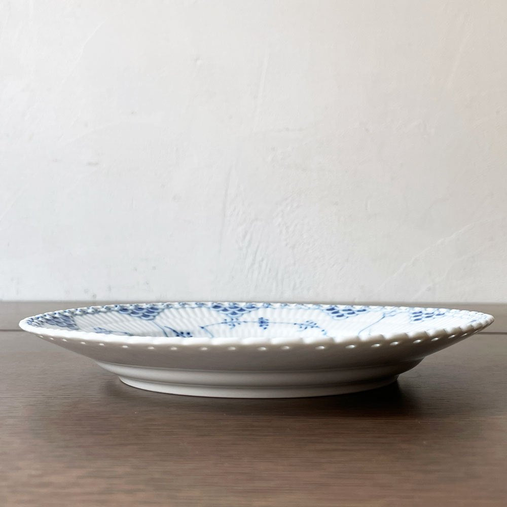 ロイヤルコペンハーゲン ROYAL COPENHAGEN ブルーフルーテッド フルレース プレート デンマーク 北欧食器 A ★