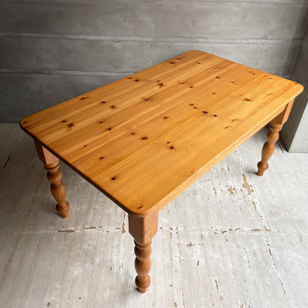 ペニーワイズ THE PENNY WISE ポールウィルソン ダイニングテーブル ヴィクトリアンレッグ パイン無垢材 ナチュラル 英国カントリースタイル ♪