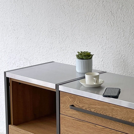 クラッシュゲート CRASH GATE イージーライフ Easy Life アトランダム キッチンカウンターセット オーク材 サイドボード インダストリアルデザイン ◇