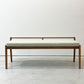 アジム AJIM イビザ ibiza bench ベンチ ダイニングベンチ ウォールナット無垢材 ファブリック ナチュラルモダン 国産家具 ●