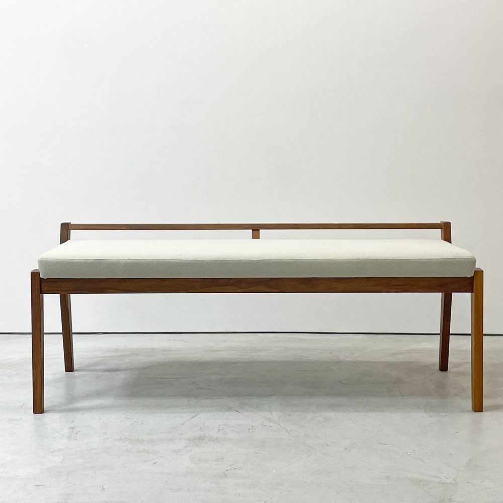 アジム AJIM イビザ ibiza bench ベンチ ダイニングベンチ ウォールナット無垢材 ファブリック ナチュラルモダン 国産家具 ●