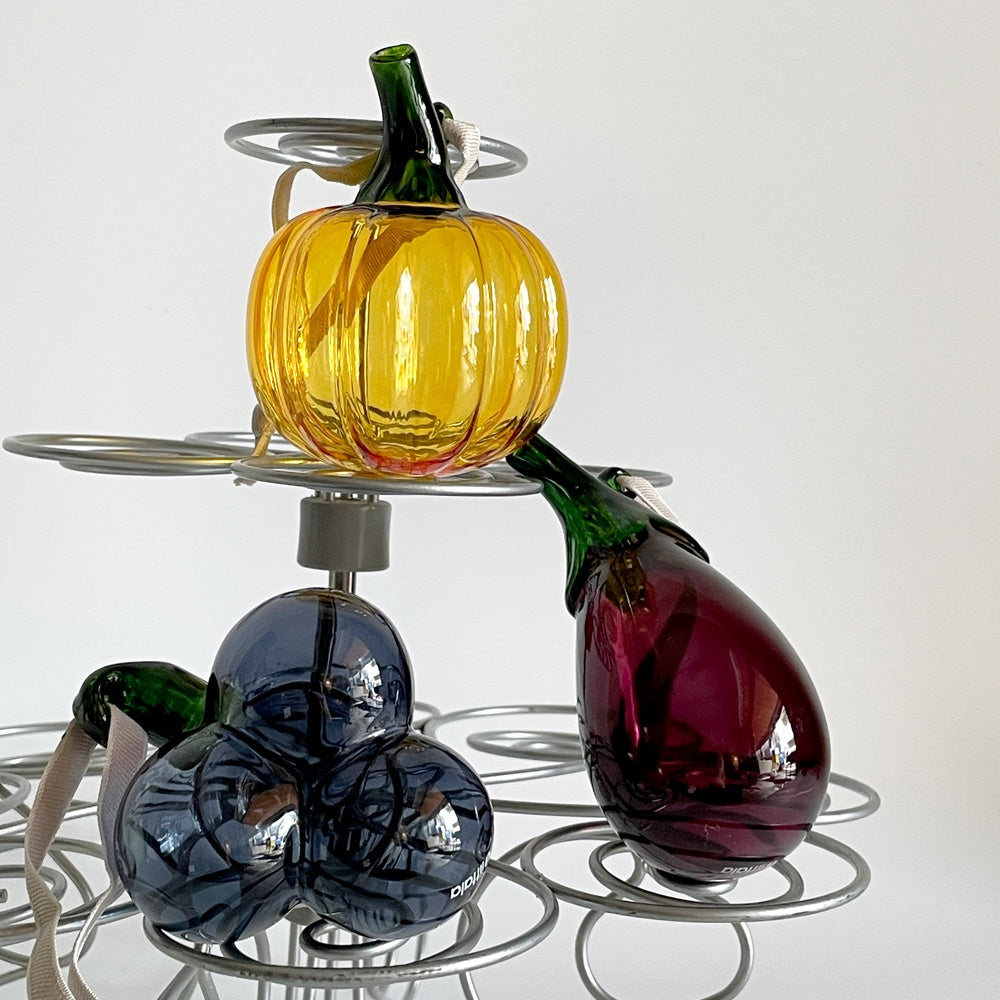 イッタラ iittala オーナメント ミニ フルーツ&ベジタブル 3個セット グレープ ナス パンプキン ガラス 箱付き 定価￥8,360- 廃番 ■
